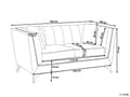Miniatyrbilde 3 av 11: 2-seters Sofa Blå Grønn Fløyel Komfortabel Vintage Glamour Stue