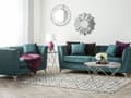 Miniatyrbilde 4 av 11: 2-seters Sofa Blå Grønn Fløyel Komfortabel Vintage Glamour Stue