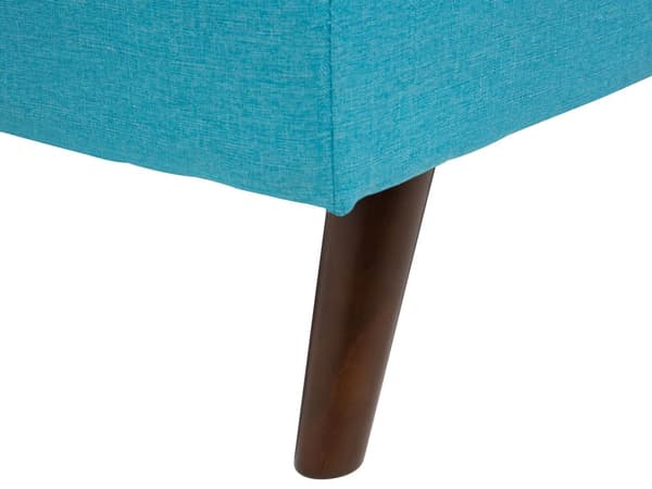 Sovesofa Blå 3-seter Vattert Møbeltrekk Klikk-klakk Delt rygg Metallben