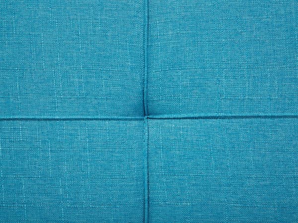 Sovesofa Blå 3-seter Vattert Møbeltrekk Klikk-klakk Delt rygg Metallben