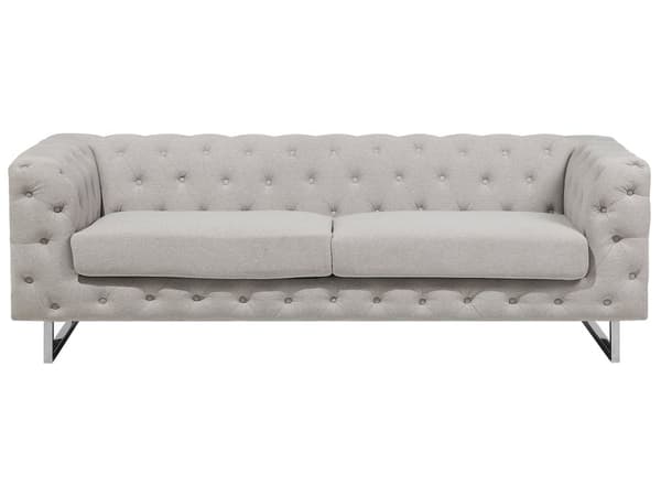 5-seters Chesterfield Sofasett Beige Tuftet