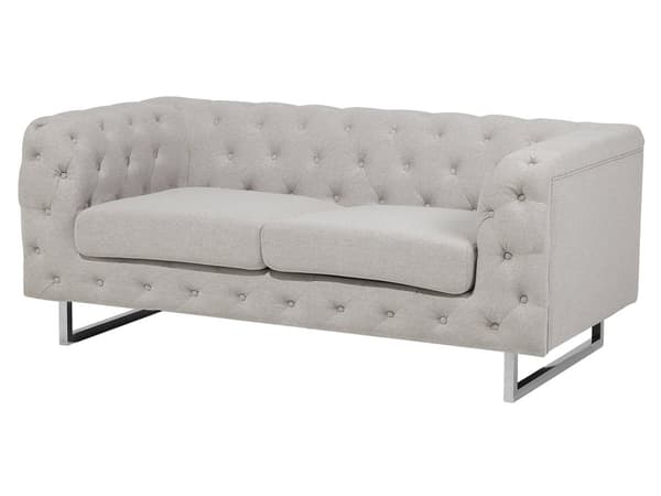 5-seters Chesterfield Sofasett Beige Tuftet