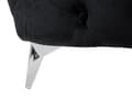 Miniatyrbilde 9 av 11: 3-seters sofa i svart fløyel og Chesterfield-stil med lav rygg