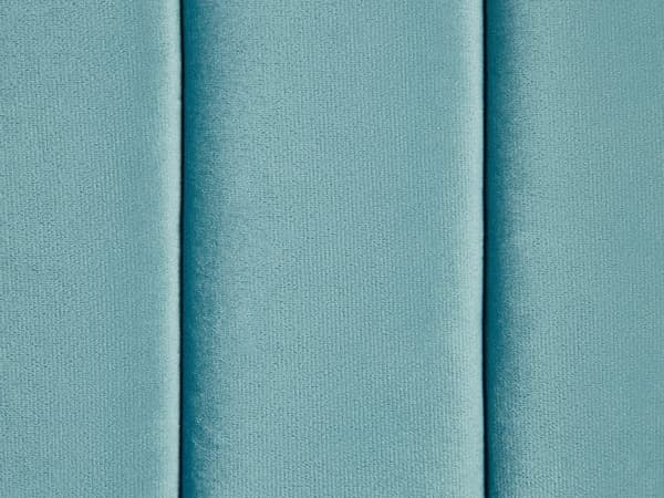 Sofa Lyseblå Fløyel 3-seter Dekorative ben i akryl Quilting Klassisk Mid-Century Stue
