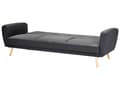 Miniatyrbilde 7 av 11: Sovesofa Svart stoff polstret 3-seters konvertible treben Moderne Minimalistisk Stue