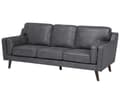 Miniatyrbilde 4 av 11: Sofa Grå 3-seter Fløyel Ben Eiketre Klassisk Stue fra midten av århundret