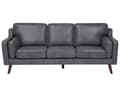 Miniatyrbilde 1 av 11: Sofa Grå 3-seter Fløyel Ben Eiketre Klassisk Stue fra midten av århundret