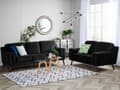 Miniatyrbilde 4 av 11: Sofa Svart 3-seter Fløyel Ben Eiketre Klassisk Stue fra midten av århundret