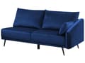 Miniatyrbilde 8 av 11: Hjørnesofa Marineblå Fløyel med LED-lys Høyrevendt L-formet 3-seter med Sjeselong Metallben Moderne Stue