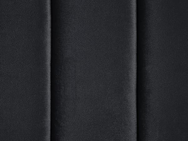 Sofa Svart Fløyel 3-seter Dekorative ben i akryl Quilting Klassisk Mid-Century Stue