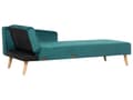 Miniatyrbilde 8 av 11: Hjørnesovesofa med 3 puter Grønn Fløyelspolstring Lette Treben Liggende Venstrehånds Sjeselong 4-seter