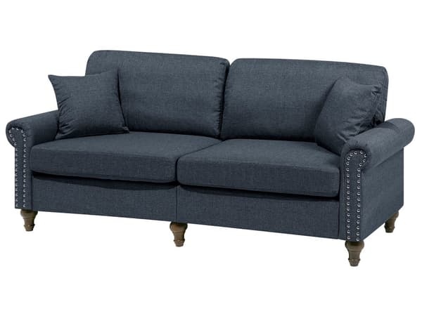 3-seters sofa Mørkegrå Chesterfield-stil med lav rygg