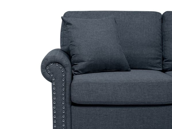 3-seters sofa Mørkegrå Chesterfield-stil med lav rygg