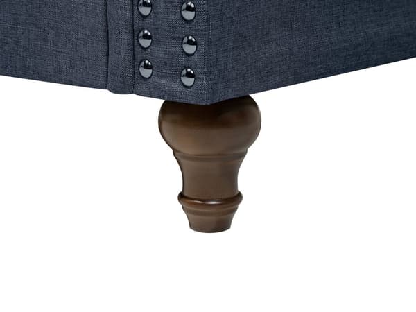 3-seters sofa Mørkegrå Chesterfield-stil med lav rygg