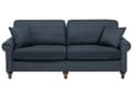 Miniatyrbilde 1 av 11: 3-seters sofa Mørkegrå Chesterfield-stil med lav rygg