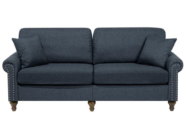 3-seters sofa Mørkegrå Chesterfield-stil med lav rygg