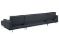 Miniatyrbilde 6 av 11: Hjørnesofa Mørkegrå Stoff U-formet Modulær 5-seter med fotskammel og sjeselonger Moderne design