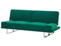 Miniatyrbilde 6 av 10: Sovesofa Grønt Fløyel 3-seter Click Clack-mekanisme Justerbare Armlener