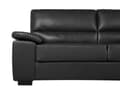 Miniatyrbilde 6 av 11: Sofa Svart 3-seter Stue Kunstskinn