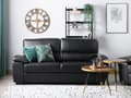Miniatyrbilde 2 av 11: Sofa Svart 3-seter Stue Kunstskinn