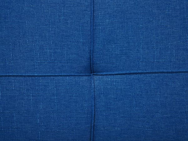 Sovesofa Marineblå 3-seter Vattert Møbeltrekk Klikk-klakk Delt rygg Metallben