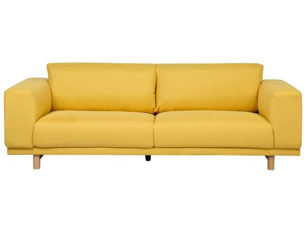 Sofa Gul 3-seter Moderne retrostil Stue Brede armlener