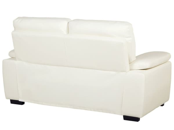Sofa Kremfarget 2-seter Stue Kunstskinn