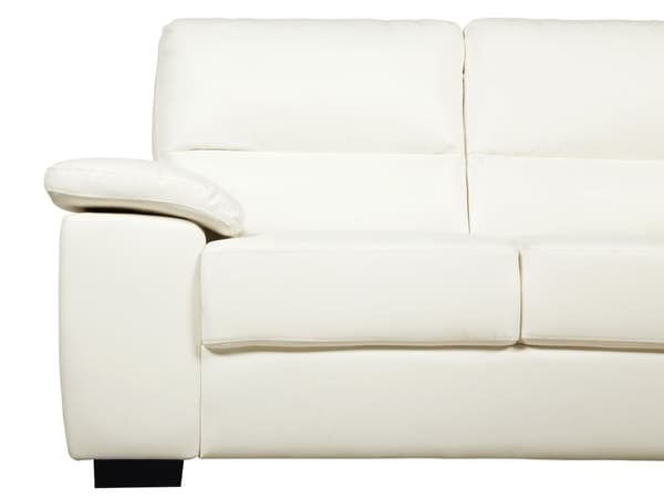 Sofa Kremfarget 2-seter Stue Kunstskinn