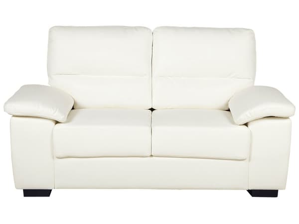 Sofa Kremfarget 2-seter Stue Kunstskinn