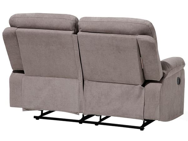 Hvilesofa Beige Taupe 2-seters Manuelt Justerbar Rygg Fotstøtte