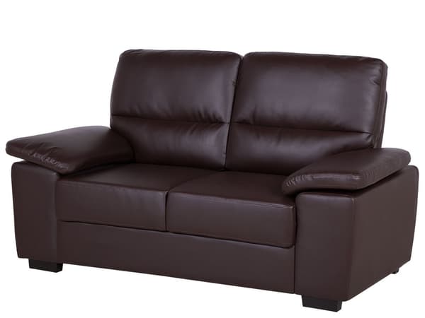 Sofa Brun 2-seter Stue Kunstskinn