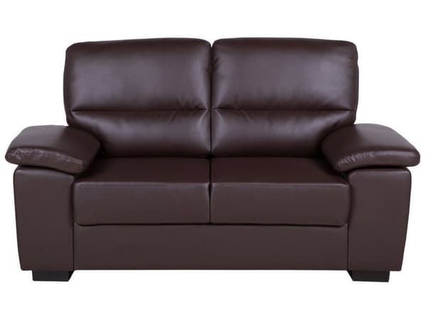 Sofa Brun 2-seter Stue Kunstskinn