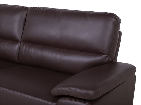 Sofa Brun 3-seter Stue Kunstskinn