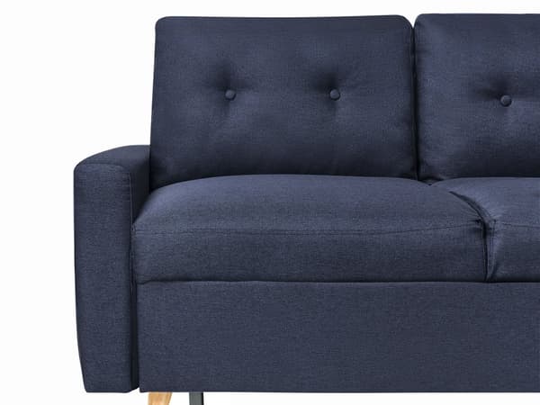 Hjørnesofa Blått Sofa 4-seters Oppbevaring L-formet Venstrehåndsorientering