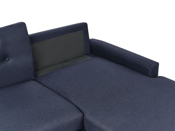Hjørnesofa Blått Sofa 4-seters Oppbevaring L-formet Venstrehåndsorientering