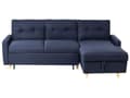 Miniatyrbilde 1 av 11: Hjørnesofa Blått Sofa 4-seters Oppbevaring L-formet Venstrehåndsorientering