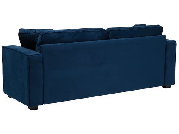 3-seters Sofa Blå Styrearmer Pynteputer Retro