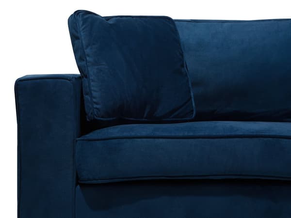 3-seters Sofa Blå Styrearmer Pynteputer Retro