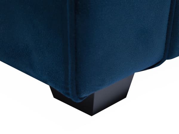 3-seters Sofa Blå Styrearmer Pynteputer Retro