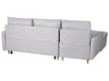 Miniatyrbilde 7 av 11: Hjørnesofa Lysegrå Stoff Sofa 4-seters Oppbevaring L-formet Høyrehåndsorientering