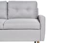 Miniatyrbilde 8 av 11: Hjørnesofa Lysegrå Stoff Sofa 4-seters Oppbevaring L-formet Høyrehåndsorientering
