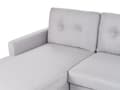Miniatyrbilde 9 av 11: Hjørnesofa Lysegrå Stoff Sofa 4-seters Oppbevaring L-formet Høyrehåndsorientering