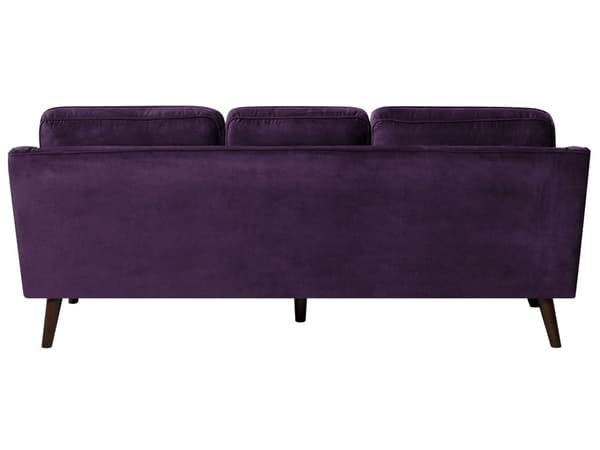 Sofa Lilla 3-seter Fløyel Ben Eiketre Klassisk Stue fra midten av århundret