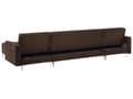 Miniatyrbilde 6 av 11: Hjørnesofa Brun Kunstskinn Tuftet Moderne U-formet Modulær 5-seter med fotskammel og sjeselonger