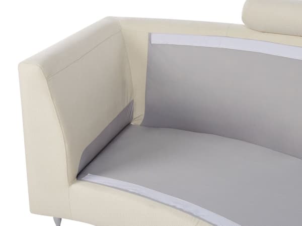 Buet sofa beige polstring modul 7-seter justerbar nakkestøtte moderne
