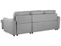 Miniatyrbilde 6 av 11: Hjørnesovesofa i grått stoff med venstrevendt polstring og oppbevaringsseng