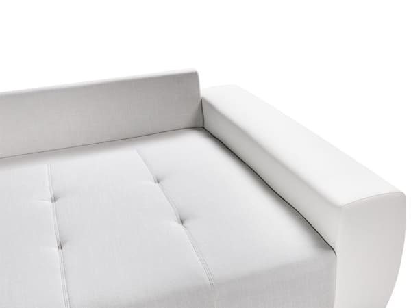 Sofa Grå Beige Stoff 4-seter Metallben 8 puter Moderne design Stue