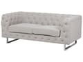 Miniatyrbilde 5 av 11: 2-seters Chesterfield-sofa Beige Elfenben Knapptuftede