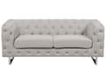 Miniatyrbilde 1 av 11: 2-seters Chesterfield-sofa Beige Elfenben Knapptuftede
