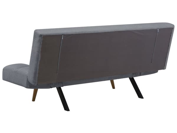 Sovesofa Lysegrå Stoff 3-seter Skumpolstring Justerbar ryggstøtte Sofa med sovefunksjon Enkeltseng Moderne stil